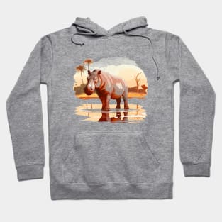 River Hippopotamus Hoodie